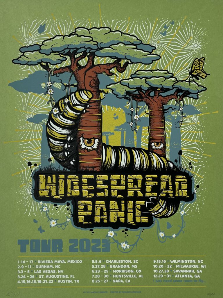 Widespread Panic 2023 Tour Poster by Jason Clements